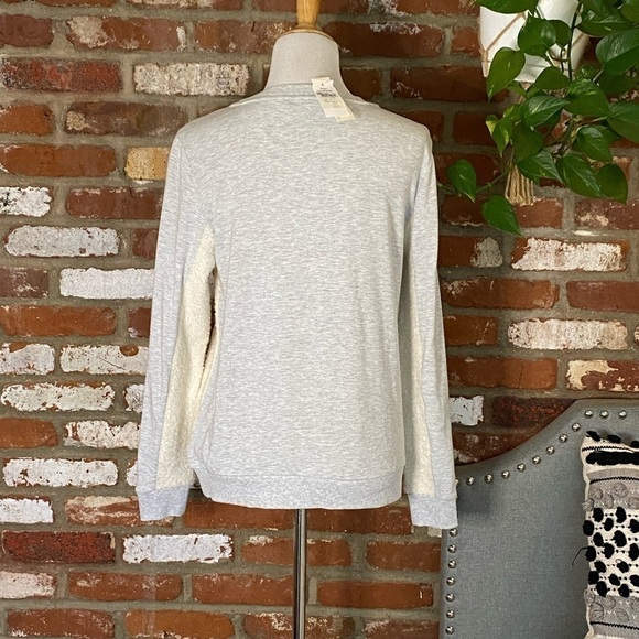 Townsen Mohair Wool Gray Ivory Color Block Sweatshirt Sweater size small - Picture 6 of 8
